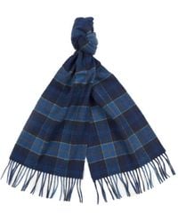 Barbour - Plaid Wool Scarf - Lyst