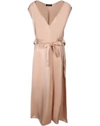 Fabiana Filippi - Belted V-Neck Maxi Dress - Lyst
