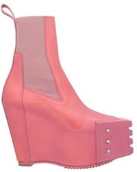 Rick Owens - Casual Platform Leather Boots - Lyst