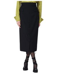 Dries Van Noten - Wool And Mohair Midi Skirt - Lyst