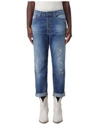Dondup - Koons Gioiello Distressed Jeans - Lyst