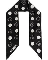 Moschino - Polka Dot Teddy Logo Scarf - Lyst