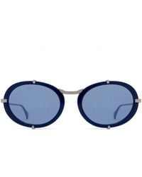 Max Mara - Oval Frame Sunglasses - Lyst