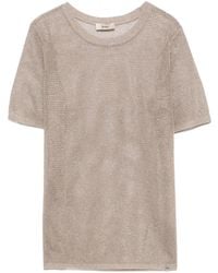Herno - Open-Knit Crewneck T-Shirt - Lyst