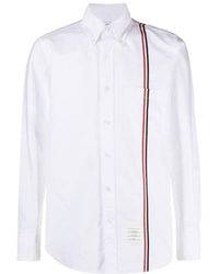 Thom Browne - Rwb Striped Buttoned Shirt - Lyst
