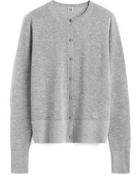 TOTEME - Totême Long Sleeved Knitted Cardigan - Lyst
