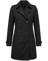 Armani Jeans - Double-Breasted Medium-Length Trench Coat - Lyst