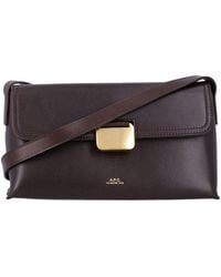A.P.C. - Logo Flap Shoulder Bag - Lyst