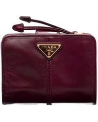 Prada - Small Leather Wallet - Lyst
