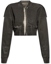 Rick Owens - Cropped Zipped Bomber Jacket - Lyst