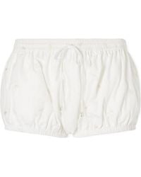 The Attico - Embroidered Shorts - Lyst