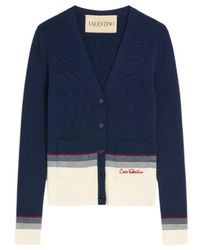 Valentino - Chez V-Neck Button-Up Cardigan - Lyst