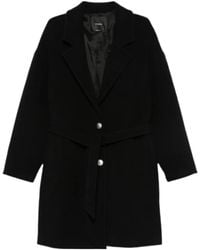 Pinko - Long Sleeve Belt Buttoned Coat - Lyst