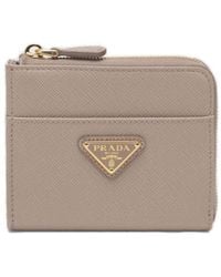 Prada - Triangle-Logo Zipped Wallet - Lyst