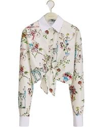 Dior - Iviera Tied Cropped Blouse - Lyst