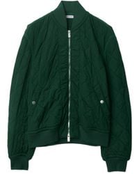 Burberry - Long Sleeved Quilted Zip-Up Bomber Jacket - Lyst
