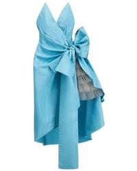 Dior - Mid-Length Draped Asymmetrical Bustier Dress - Lyst