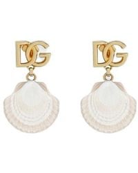 Dolce & Gabbana - Dg Logo Lettering Earrings - Lyst