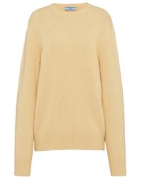 Prada - Long-Sleeved Crewneck Knitted Jumper - Lyst