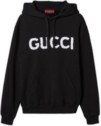 Gucci - Embroidered Logo Hoodie - Lyst