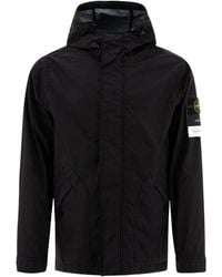 Stone Island - Compass Patch Hooded Jacket - Lyst