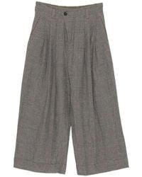 Ziggy Chen - Check-Pattern Trousers - Lyst