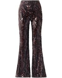 Veronica Beard - Collier Sequined Satin Flared Pants - Lyst
