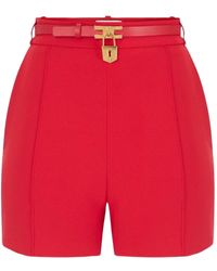 Elisabetta Franchi - Belted Mini Shorts - Lyst