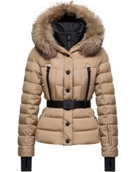 Moncler - Beverley Hooded Shearling-Trimmed Ski Down Jacket - Lyst