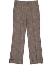 Valentino - Checked Straight Leg Trousers - Lyst