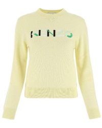 KENZO - Logo-Print Long-Sleeved T-Shirt - Lyst