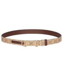Gucci - Horsebit Gg Supreme Belt - Lyst
