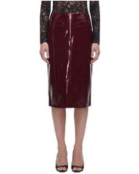 Self-Portrait - Faux Leather Skirt - Lyst