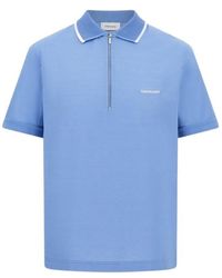 Ferragamo - Ferragamo Logo Embroidered Half-Zip Polo Shirt - Lyst