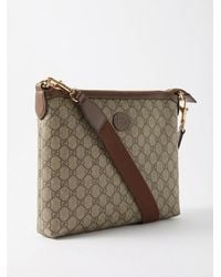 Gucci - Logo Patch Gg Supreme Shoulder Bag - Lyst