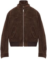 McQueen - Jacket With Belted Collar And Chain With T-Back Detail - Lyst