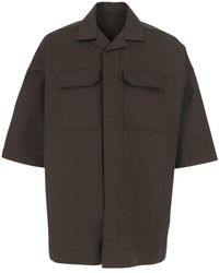 Rick Owens - Pocket Detail Oversized Shirt - Lyst