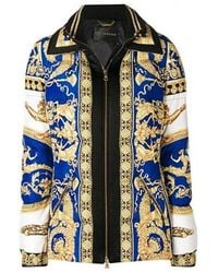 Versace - Printed Zipper Casual Jacket - Lyst