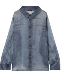 Haikure - Denim Printed Long Sleeve Shirt - Lyst