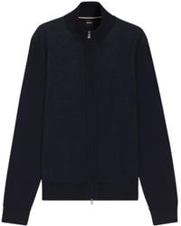 BOSS - Boss Zip-Up High Neck Cardigan - Lyst
