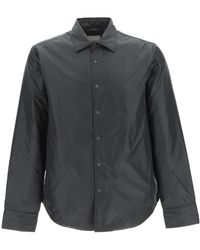 Aspesi - Padded Long-Sleeved Snapped Shirt Jacket - Lyst
