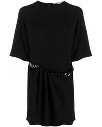 Stella McCartney - Falabella Chain-Link Gathered Mini Dress - Lyst