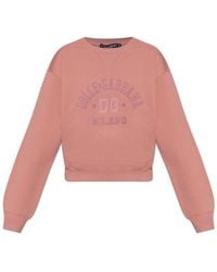 Dolce & Gabbana - Logo Embroidered Crewneck Sweatshirt - Lyst
