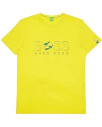 BOSS - T-Shirt With Round Neck And Short Sleeves - Lyst
