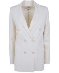 Elisabetta Franchi - Double-Breasted Blazer - Lyst