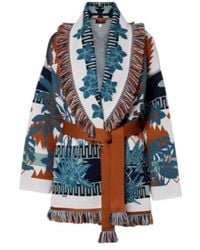 Alanui - Island Soul Jacquard Wool Cardigan - Lyst