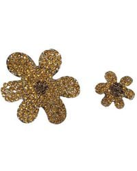 Marni - Rhinestone-Embellished Daisy Brooches - Lyst