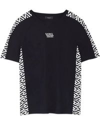Versace - La Greca Panel Short-Sleeve T-Shirt - Lyst