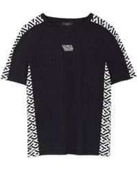 Versace - La Greca Panel Short-Sleeve T-Shirt - Lyst