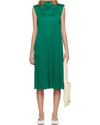 Pleats Please Issey Miyake - Pleated Midi Dress - Lyst